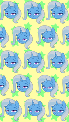 Size: 1440x2560 | Tagged: safe, artist:grim ponka, trixie, pony, unicorn, g4, female, mare, phone wallpaper, smug, wallpaper