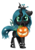 Size: 2998x4237 | Tagged: safe, artist:pridark, queen chrysalis, changeling, changeling queen, nymph, pony, g4, blushing, bucket, crown, cute, cutealis, fangs, female, halloween, high res, holiday, jack-o-lantern, jewelry, looking at you, mouth hold, nightmare night, pridark is trying to murder us, pumpkin, pumpkin bucket, regalia, simple background, solo, transparent background, younger