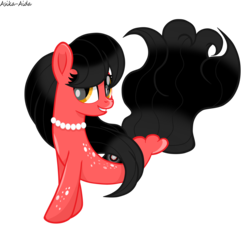 Size: 5971x5759 | Tagged: safe, artist:asika-aida, oc, oc only, oc:rose princess maria, seapony (g4), absurd resolution, red and black oc, seaponified, simple background, solo, species swap, transparent background