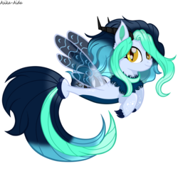 Size: 5971x5759 | Tagged: safe, artist:asika-aida, oc, oc only, oc:yuri azurite symphony, seapony (g4), absurd resolution, seaponified, simple background, solo, species swap, transparent background