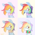 Size: 900x900 | Tagged: safe, artist:flourret, oc, oc only, oc:blurry flare, pony, andy warhol, bust, clothes, male, modern art, offspring, parent:rainbow dash, parent:soarin', parents:soarindash, pop art, portrait, scarf, solo, stallion