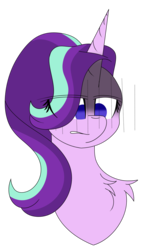Size: 1433x2386 | Tagged: safe, artist:tomboygirl45, starlight glimmer, pony, g4, bust, female, portrait, simple background, solo, transparent background