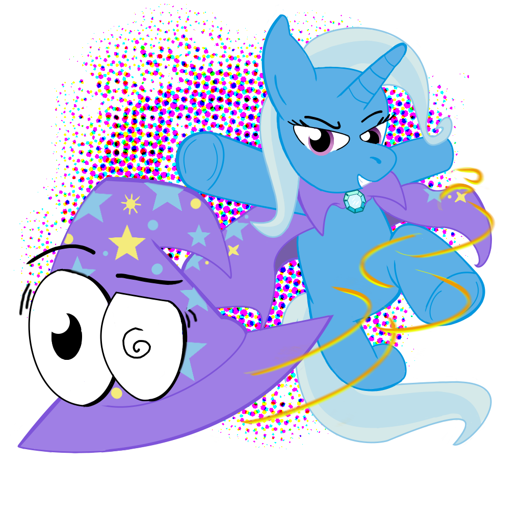 #1592082 - safe, artist:thejollybin, trixie, pony, unicorn, g4, cape ...