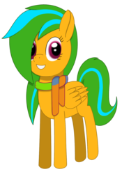 Size: 918x1314 | Tagged: safe, artist:hopesome-way, derpibooru exclusive, oc, oc only, oc:gleaming copse, pegasus, pony, 2018 community collab, derpibooru community collaboration, clothes, female, mare, scarf, simple background, solo, transparent background