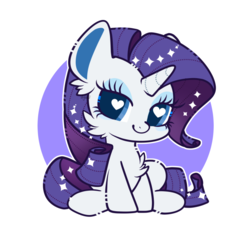 Size: 800x800 | Tagged: safe, artist:snow angel, rarity, pony, g4, chibi, cute, female, heart eyes, raribetes, smiling, solo, weapons-grade cute, wingding eyes