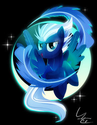 Size: 800x1034 | Tagged: safe, artist:ii-art, night glider, pegasus, pony, g4, female, mare, smiling, solo