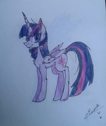 Size: 1341x1587 | Tagged: safe, artist:heart22-art, twilight sparkle, alicorn, pony, g4, female, solo, traditional art, twilight sparkle (alicorn)