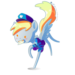 Size: 1024x1024 | Tagged: safe, artist:halem1991, derpy hooves, pegasus, pony, g4, clothes, cute, female, mail, mailmare, mouth hold, patreon, simple background, solo, transparent background