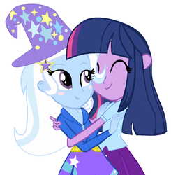 Size: 2472x2520 | Tagged: safe, artist:lunawinchester420, trixie, twilight sparkle, equestria girls, g4, female, high res, lesbian, ship:twixie, shipping