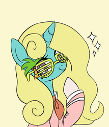 Size: 1024x1194 | Tagged: safe, artist:robiinart, oc, oc only, oc:seafoam breeze, pony, unicorn, ascot, beauty mark, clothes, commission, female, mare, palm tree, shirt, simple background, smiling, socks, solo, sunglasses, tree