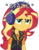 Size: 511x655 | Tagged: safe, artist:thebarsection, edit, sunset shimmer, equestria girls, g4, my little pony equestria girls: better together, headphones, image macro, meme, noise