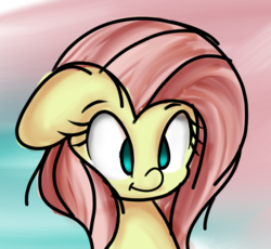 Size: 712x656 | Tagged: safe, artist:ponemlp, fluttershy, pony, g4, bust, cute, female, floppy ears, mare, smiling, solo