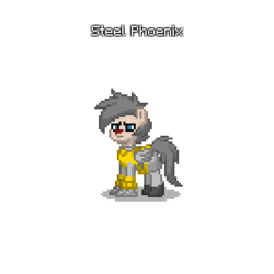Size: 400x400 | Tagged: safe, oc, oc only, oc:steel phoenix, pony, rat, pony town, armor, clothes, furry, non-mlp oc, solo