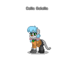 Size: 400x400 | Tagged: safe, oc, oc only, oc:celia galelia, cat, pony, pony town, clothes, furry, gloves, solo