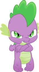 Size: 4942x9137 | Tagged: safe, artist:jhayarr23, spike, dragon, g4, my little pony: the movie, absurd resolution, angry, crossed arms, jealous spike, looking at you, male, simple background, solo, transparent background, vector