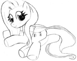 Size: 1362x1091 | Tagged: safe, artist:baran, fluttershy, g4, female, solo, traditional art