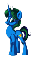 Size: 708x1128 | Tagged: safe, artist:shivannie, oc, oc only, oc:arcane gear, pony, unicorn, 2018 community collab, derpibooru community collaboration, looking at you, male, simple background, solo, transparent background