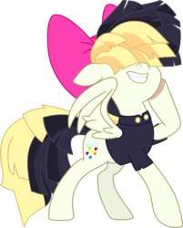 Size: 2962x3687 | Tagged: safe, artist:hendro107, songbird serenade, pony, g4, my little pony: the movie, bow, clothes, cute, female, floppy ears, hair bow, hair over eyes, high res, pose, simple background, smiling, solo, transparent background, vector