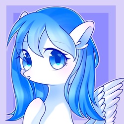 Size: 1100x1100 | Tagged: safe, artist:leafywind, oc, oc only, oc:moona, pegasus, pony, bust, female, mare, portrait, solo