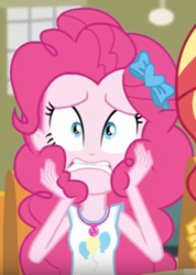 Size: 711x996 | Tagged: safe, screencap, pinkie pie, equestria girls, equestria girls series, g4, the finals countdown, cropped, freakout