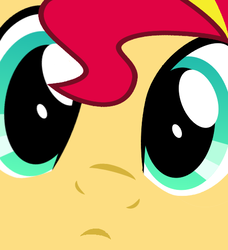 Size: 500x549 | Tagged: safe, artist:grapefruitface1, artist:light262, derpibooru exclusive, edit, part of a set, sunset shimmer, pony, unicorn, g4, close up series, close-up, confused, cute, extreme close-up, face, female, mare, shimmerbetes, stare