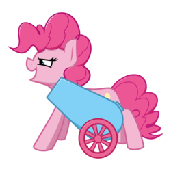 Size: 1800x1800 | Tagged: safe, artist:alexi148, pinkie pie, earth pony, pony, g4, female, mare, party cannon, simple background, smiling, solo, transparent background