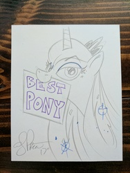 Size: 3036x4048 | Tagged: safe, artist:andy price, princess luna, g4, best pony, black and white, grayscale, lineart, monochrome, traditional art