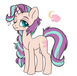 Size: 2655x2618 | Tagged: safe, artist:hawthornss, oc, oc only, oc:silent night (moonsugar), pony, unicorn, high res, looking at you, magical lesbian spawn, male, next generation, offspring, parent:fluttershy, parent:starlight glimmer, sleepy, solo, stallion