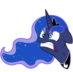 Size: 9110x8910 | Tagged: safe, artist:filipino-dashie, princess luna, pony, g4, absurd resolution, angry, bust, female, gritted teeth, jewelry, mare, open mouth, quiet, regalia, simple background, solo, transparent background, unamused, vector, vein, vein bulge