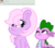 Size: 527x469 | Tagged: safe, artist:thatonefluffs, baby lickety-split, spike (g1), pony, g1, g4, g1 to g4, generation leap, simple background, transparent background