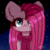 Size: 200x200 | Tagged: safe, artist:stickermint, pinkie pie, g4, alone, bust, cheek fluff, clothes, female, looking at you, mare, pinkamena diane pie, pixel art, scarf, solo