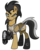 Size: 3200x4000 | Tagged: safe, artist:cherrymocaccino, artist:zuko42, oc, oc only, oc:vile harpy, pegasus, pony, pony town, amputee, amulet, blades, boots, camouflage, clothes, ear piercing, earring, eyeshadow, female, high res, implants, jewelry, jolly roger, lipstick, looking at you, makeup, mare, mole, piercing, prosthetic limb, prosthetics, shirt, shoes, simple background, socks, solo, stockings, thigh highs, transparent background, vector