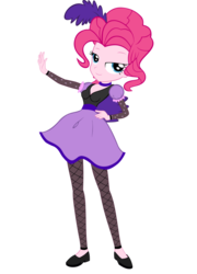 Size: 758x1054 | Tagged: artist needed, safe, pinkie pie, equestria girls, g4, clothes, dress, female, saloon dress, saloon pinkie, simple background, solo, transparent background