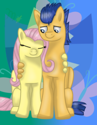 Size: 1033x1333 | Tagged: safe, artist:rock-mint-swirl, flash sentry, fluttershy, g4, eyes closed, female, flutterflash, hug, male, mare, shipping, stallion, straight, winghug