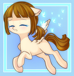 Size: 800x820 | Tagged: safe, artist:leafywind, oc, oc only, pegasus, pony, eyes closed, female, mare, solo