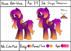 Size: 2800x2000 | Tagged: safe, artist:cloudy95, oc, oc only, oc:retro wave, pegasus, pony, female, high res, mare, reference sheet, simple background, solo, transparent background