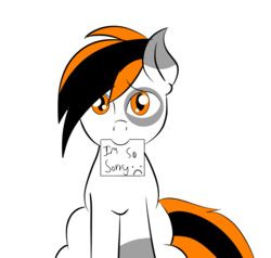 Size: 1003x955 | Tagged: safe, oc, oc only, oc:cookiethecookie, pegasus, pony, cute, lineart, sad, sorry