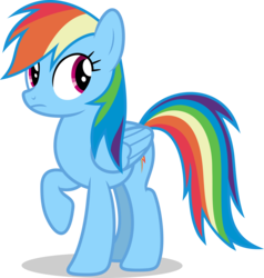 Size: 7000x7355 | Tagged: safe, artist:luckreza8, rainbow dash, pegasus, pony, g4, shadow play, .svg available, absurd resolution, female, mare, raised hoof, simple background, solo, transparent background, vector