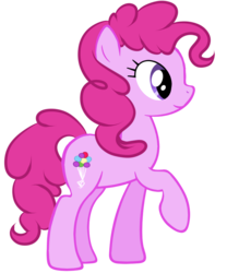 Size: 714x859 | Tagged: safe, artist:ayame-shiro, berry punch, berryshine, pinkie pie, oc, oc:balloon berry, earth pony, pony, g4, female, fusion, mare, raised hoof, simple background, solo, transparent background