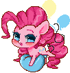 Size: 102x106 | Tagged: safe, artist:snow angel, pinkie pie, g4, cute, diapinkes, female, pixel art, simple background, solo, transparent background