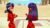 Size: 1024x576 | Tagged: safe, edit, twilight sparkle, human, ladybug, g4, alternate universe, bodysuit, clothes, crossover, dark skin, domino mask, female, ladybug (miraculous ladybug), marinette dupain-cheng, miraculous ladybug, oh crap, pigtails, self paradox, shocked, shrunken pupils, superhero