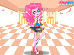 Size: 800x600 | Tagged: safe, artist:user15432, pinkie pie, human, equestria girls, g4, my little pony equestria girls: friendship games, clothes, high heels, necktie, ponied up, pony ears, school outfit, school spirit, school uniform, shoes, solo, starsue, wondercolts