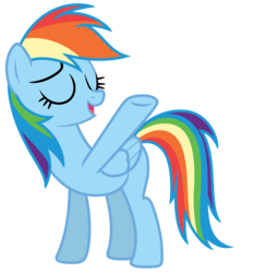 Size: 6000x6444 | Tagged: safe, artist:estories, rainbow dash, pegasus, pony, g4, absurd resolution, eyes closed, female, mare, simple background, solo, transparent background, vector