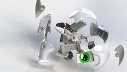Size: 1024x576 | Tagged: safe, pony, robot, robot pony, sweetie bot project, 3d, battery, exploded view, proto3, render, solidworks