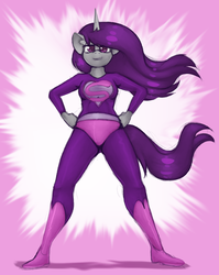 Size: 1376x1731 | Tagged: safe, artist:marsminer, oc, oc only, oc:wicked silly, anthro, female, solo, superhero