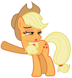 Size: 5933x6457 | Tagged: safe, artist:estories, applejack, earth pony, pony, g4, absurd resolution, female, mare, simple background, solo, sweat, transparent background, vector