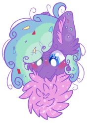 Size: 1954x2712 | Tagged: safe, artist:honeybbear, oc, oc only, oc:sprinkle, pony, bust, chest fluff, female, fluffy, mare, portrait, simple background, solo, transparent background