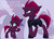 Size: 6449x4657 | Tagged: safe, artist:mistydash, fizzlepop berrytwist, tempest shadow, pony, unicorn, g4, my little pony: the movie, absurd resolution, armor, broken horn, chest fluff, eye scar, female, filly, filly tempest shadow, flower, hoof hold, hoof shoes, horn, mare, scar, smiling, younger, zoom layer