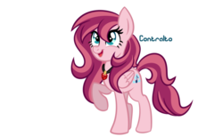 Size: 1024x630 | Tagged: dead source, safe, artist:wubcakeva, oc, oc only, oc:contralto, pegasus, pony, cute, daaaaaaaaaaaw, disguised siren, equestria girls ponified, female, gem, mare, ocbetes, ponified, raised hoof, simple background, siren gem, smiling, transparent background