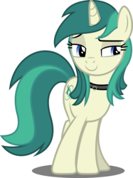 Size: 3741x5000 | Tagged: safe, artist:dashiesparkle edit, artist:tyamat, edit, oc, oc only, oc:spring starflower, pony, unicorn, choker, cute, female, freckles, lidded eyes, male to female, recolor, simple background, smiling, trans female, transgender, transparent background, vector